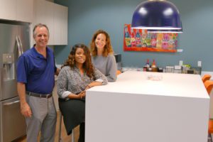 The community kitchen offers a break space for all tenants