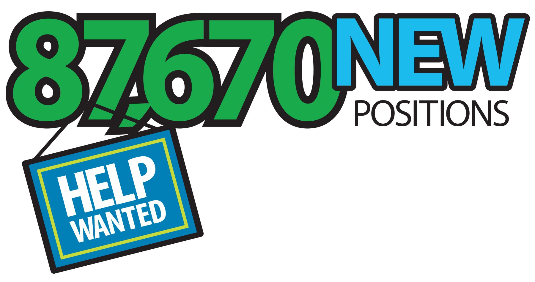 87,670 new positions coming 87,670 new positions coming