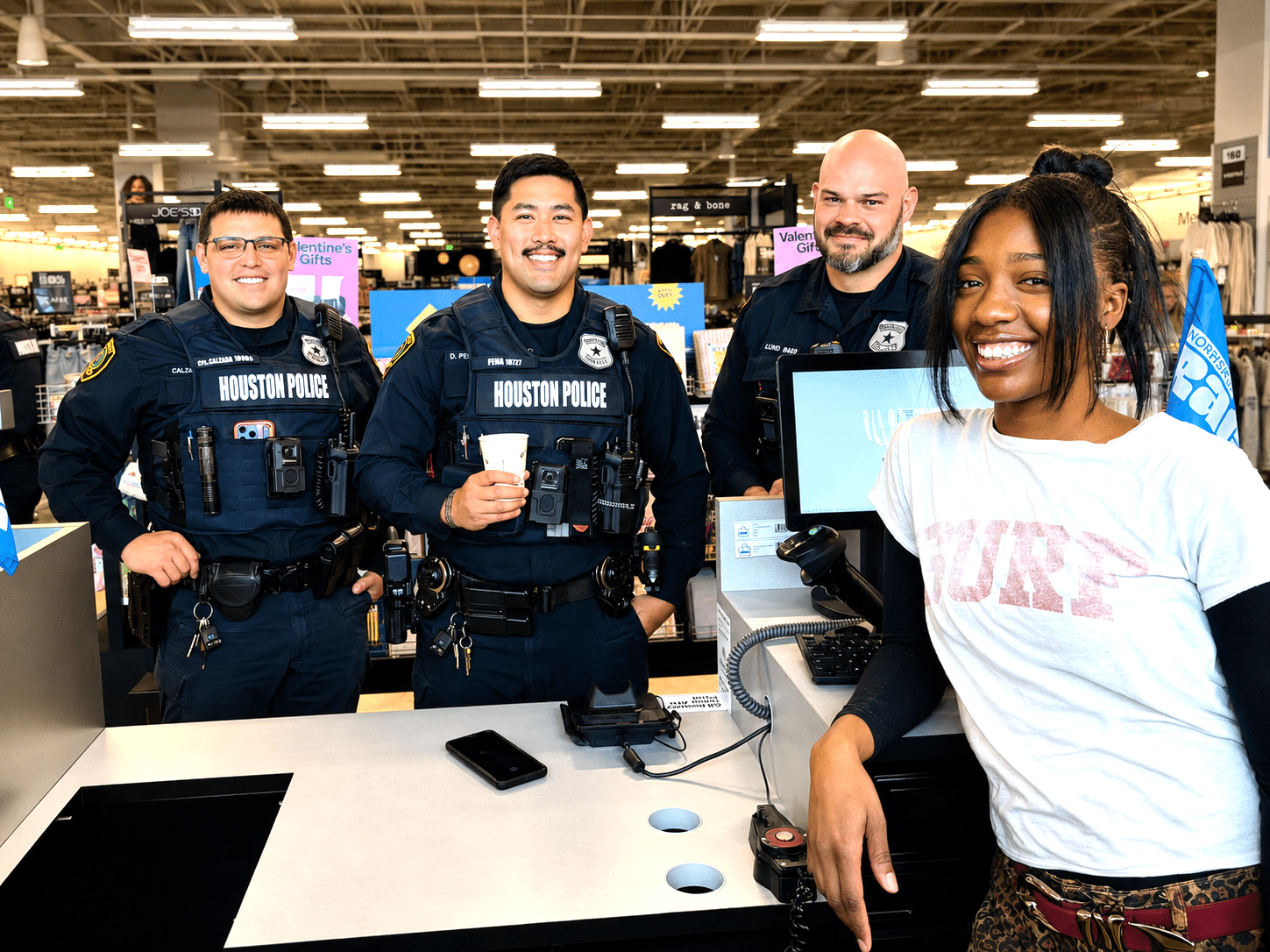 NordstromRackWestchase Nordstrom Rack hosts Coffee with Cops with HPD officers.